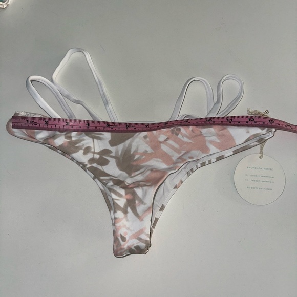 RISE CITY SWIM *Jayde* pink white tie dye strappy bikini bottom S M L - Picture 8 of 11